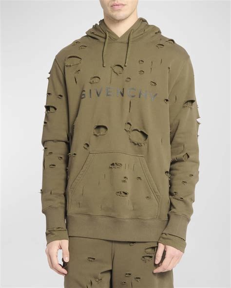 givenchy hoodie mens cheap|givenchy men's destroyed hoodie.